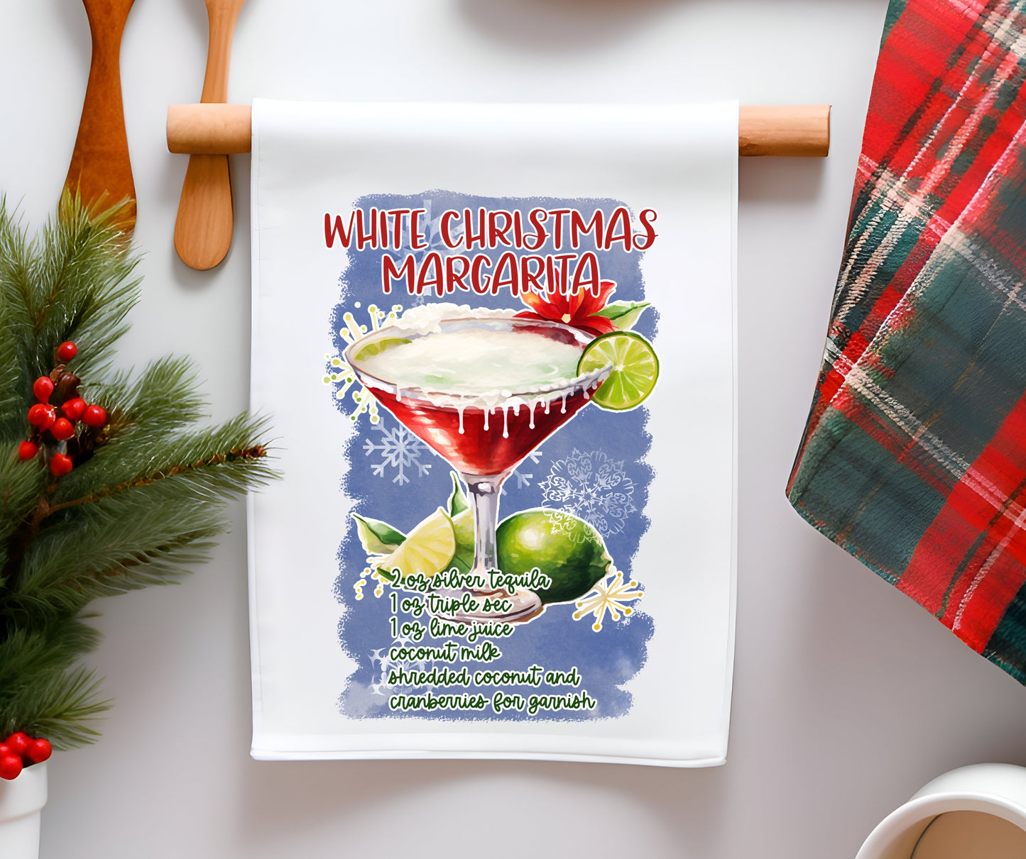 Towel White Christmas Margarita