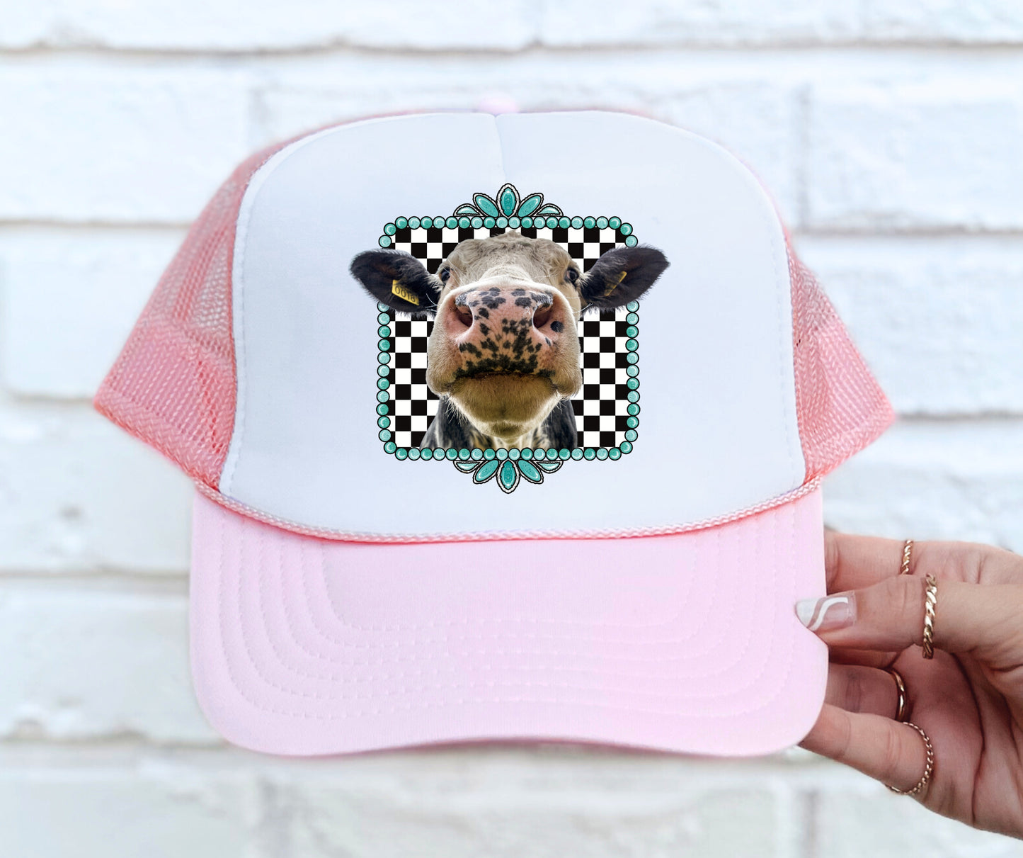hat frame cow