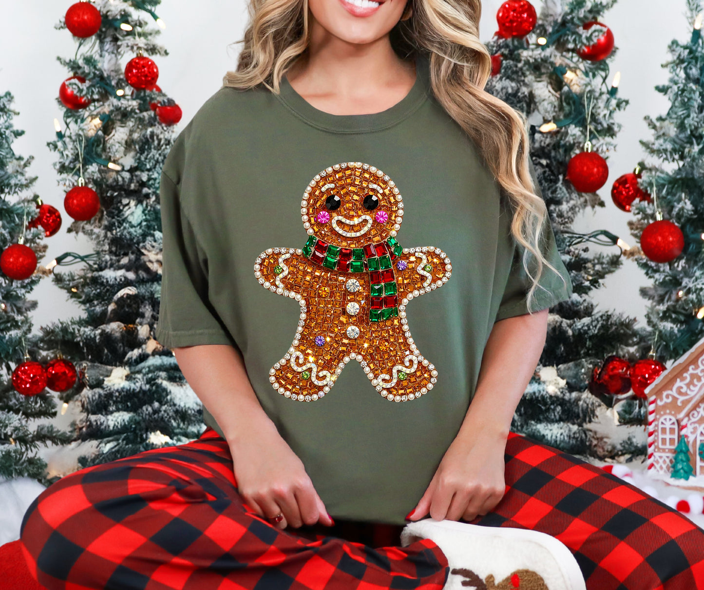 Faux rhinestone gingerbread