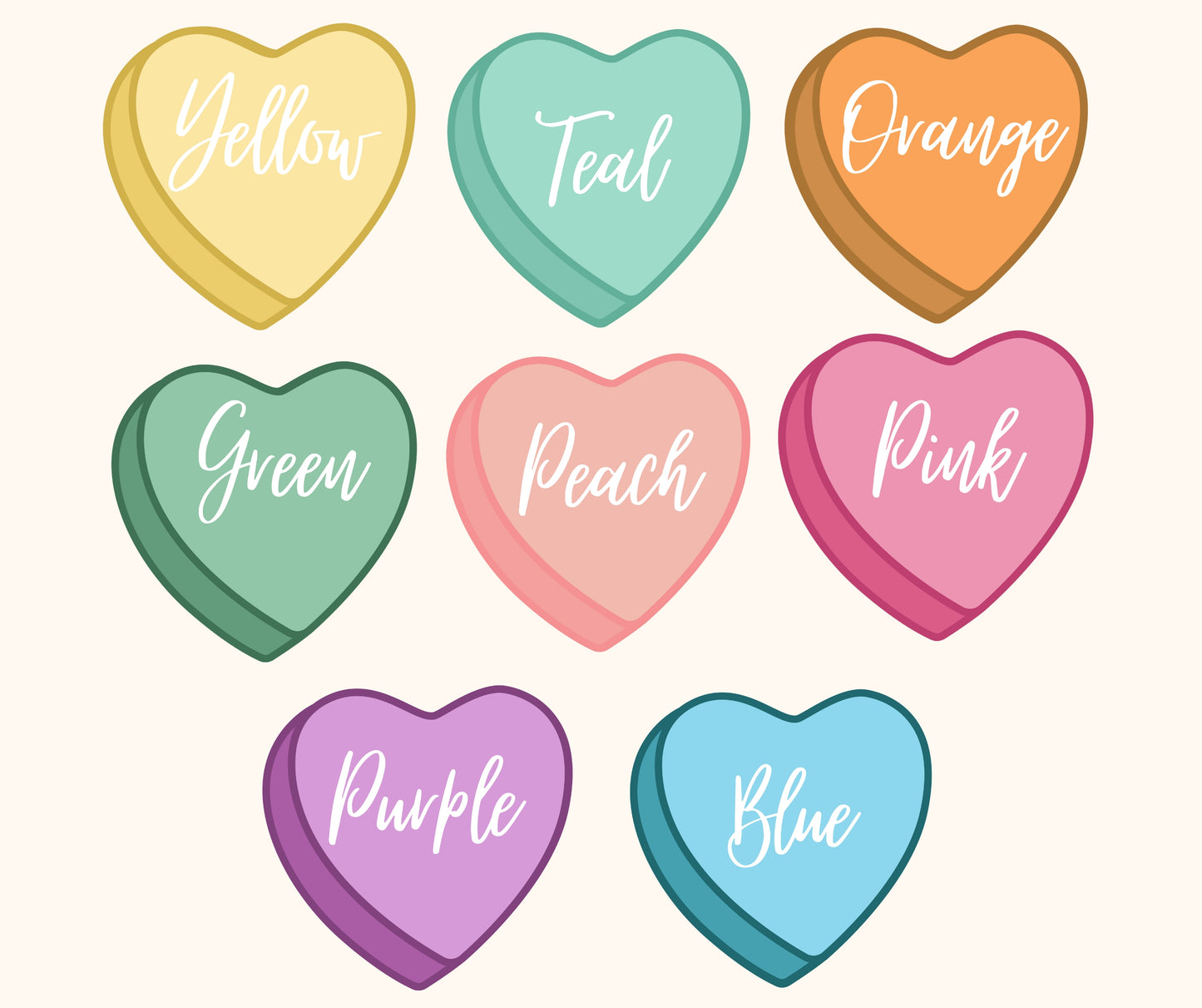 Custom sweethearts white outline