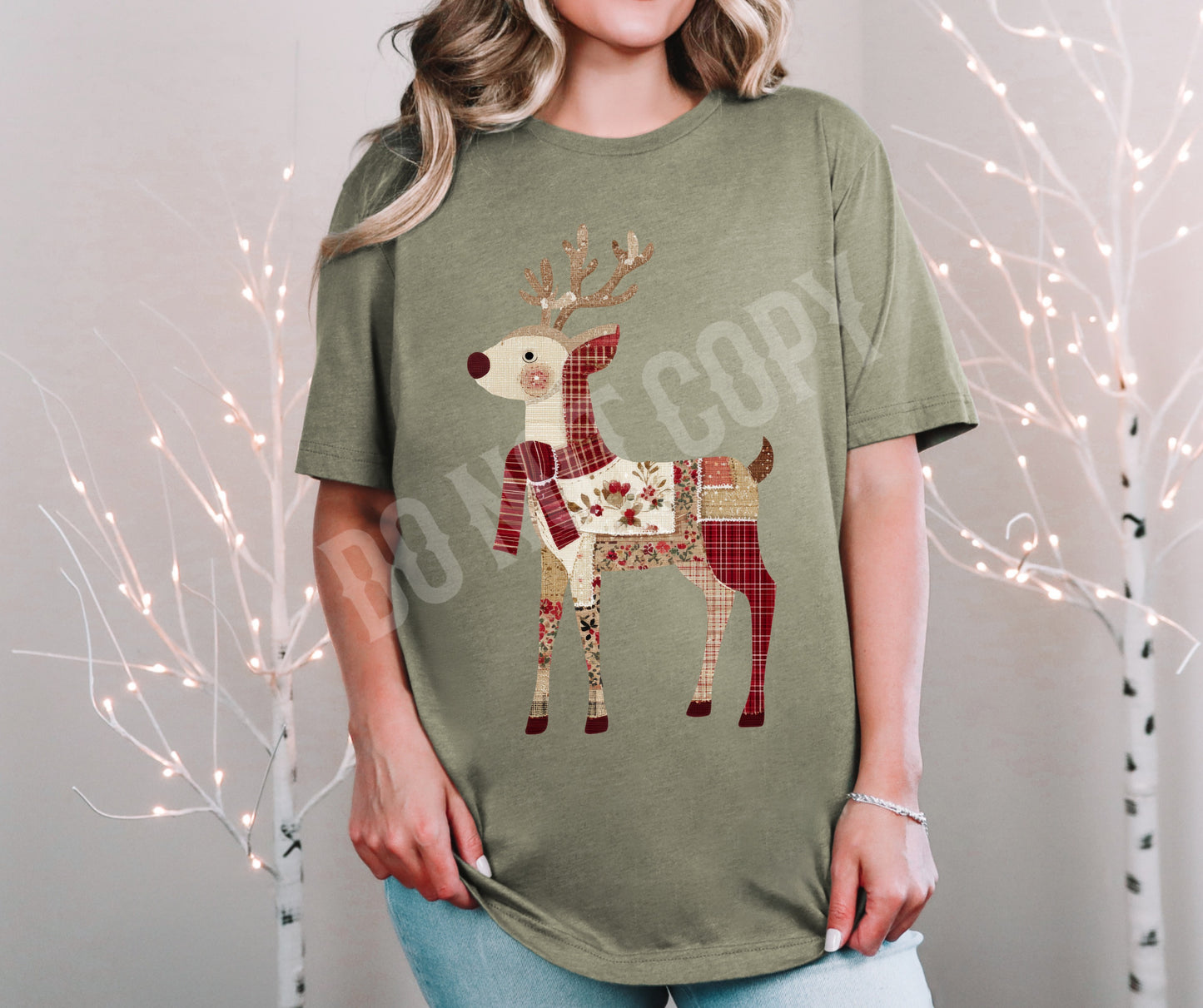 Faux appliqué reindeer