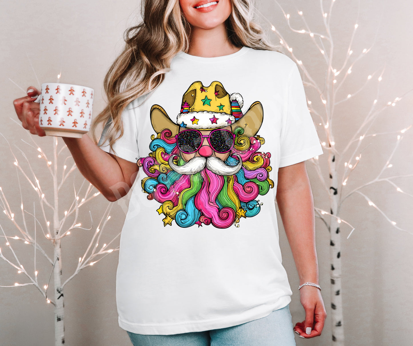 Cow boy colorful Santa
