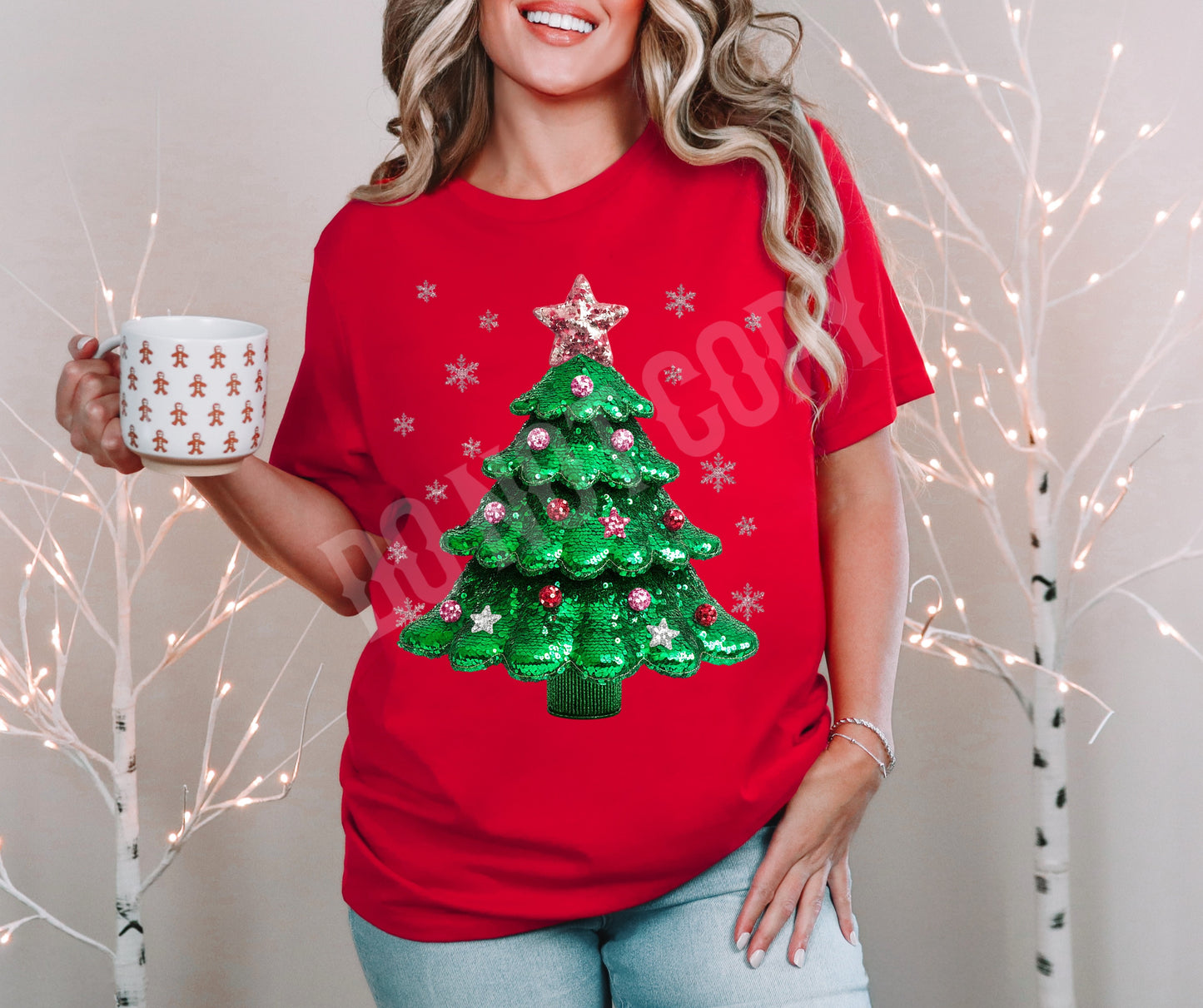 Faux sequin tree
