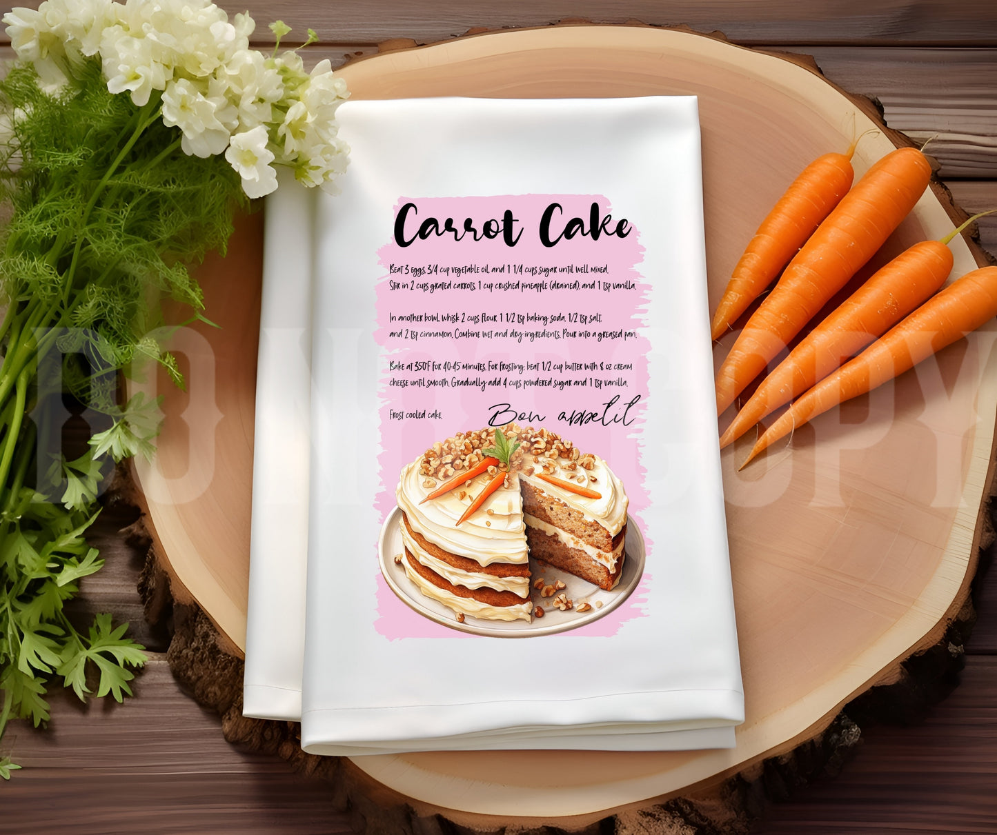 Towel Carrot Cake