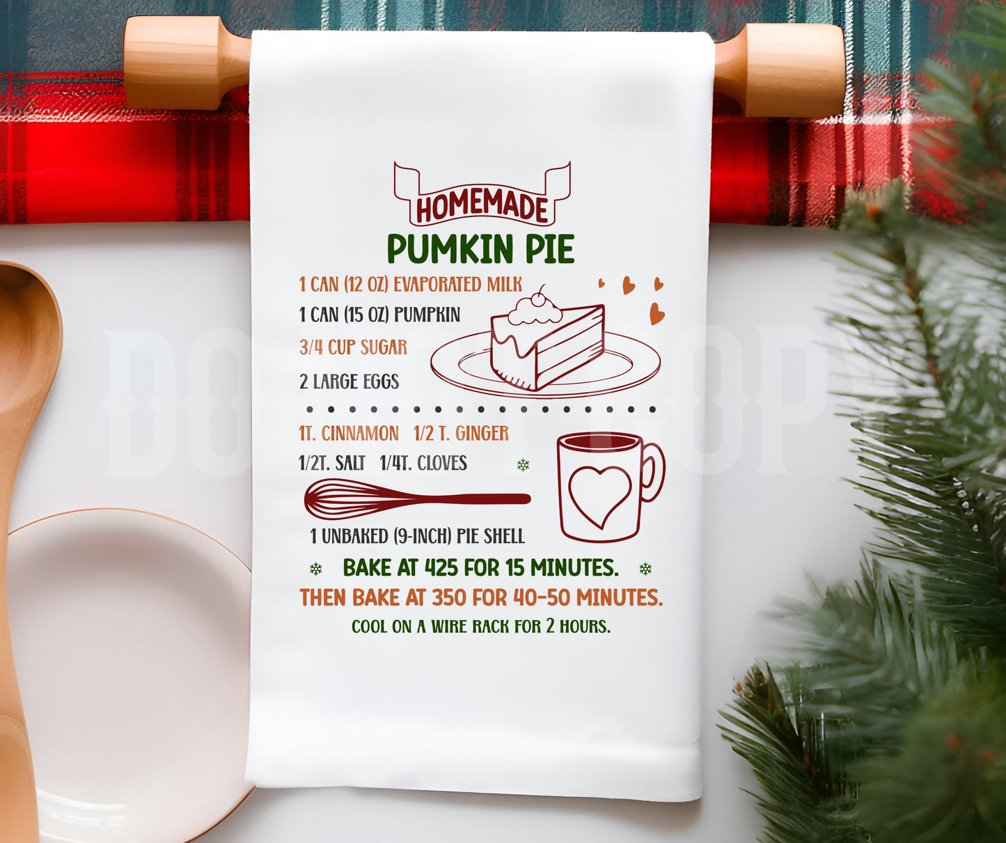 Towel Homemade Pumpkin Pie