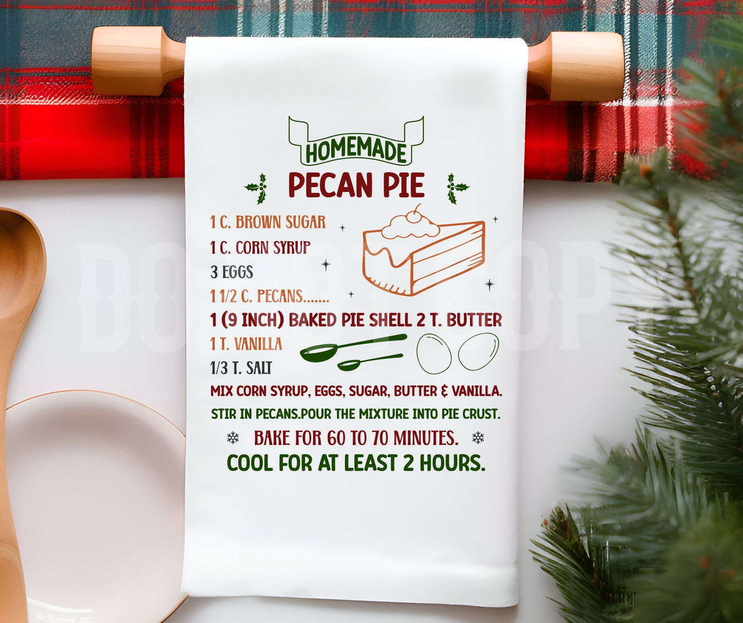 Towel Homemade Pecan Pie
