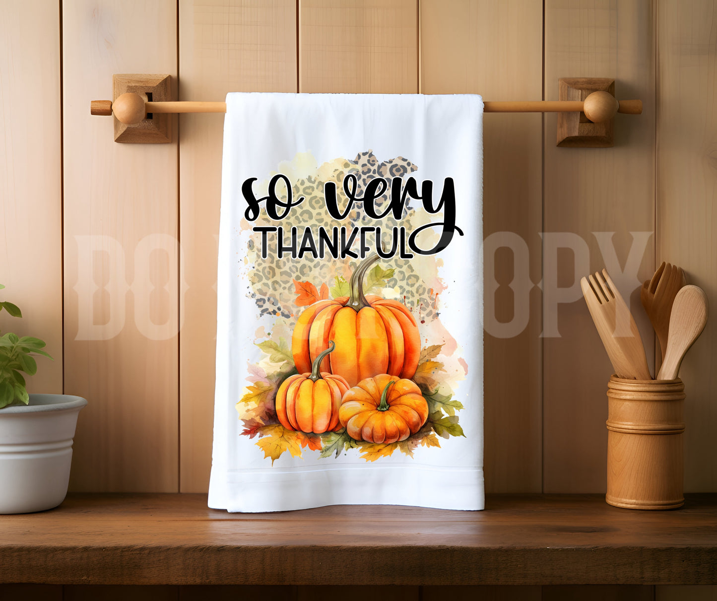 Towel Very Thankful Pumpkin