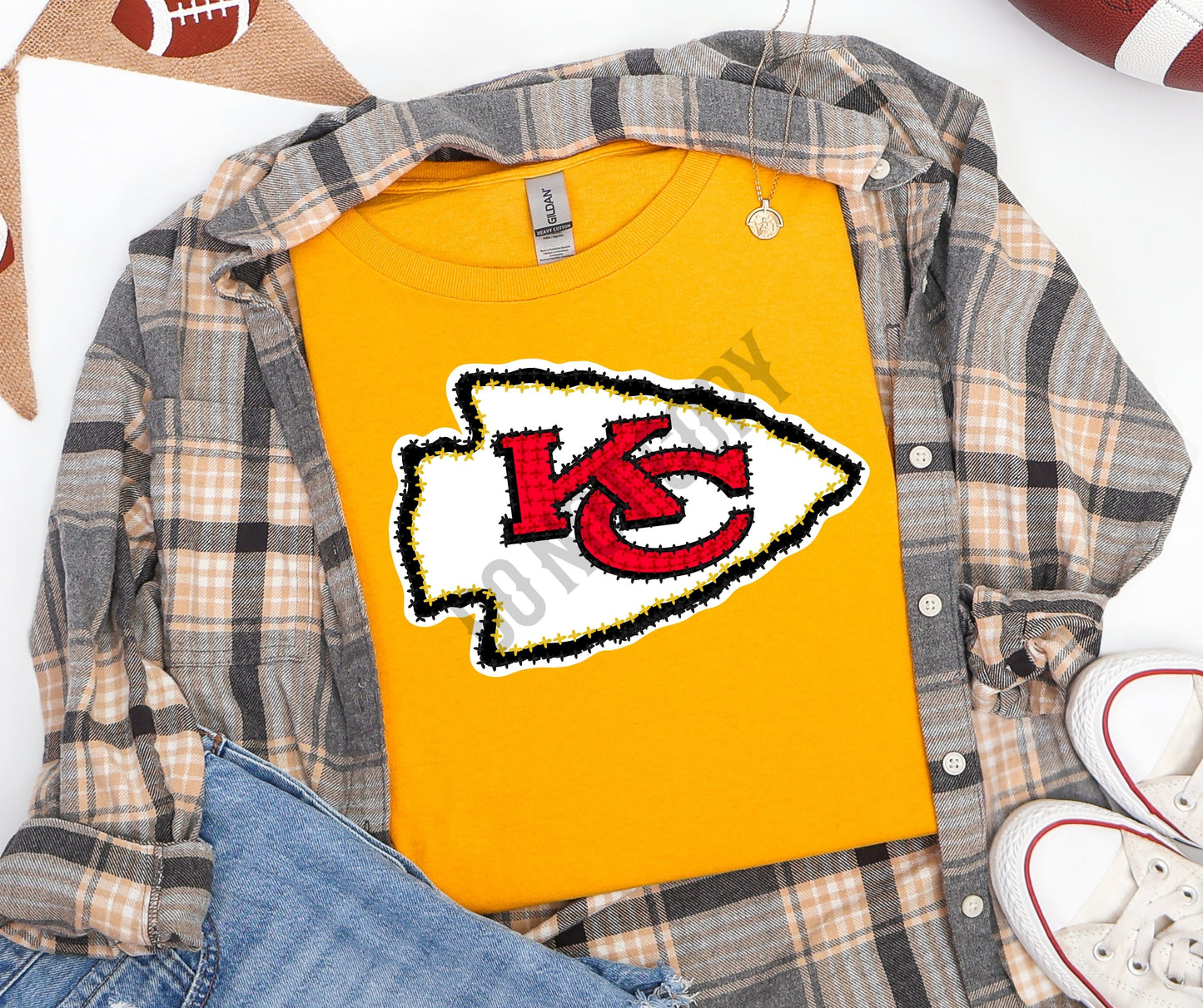 KC faux embroidery