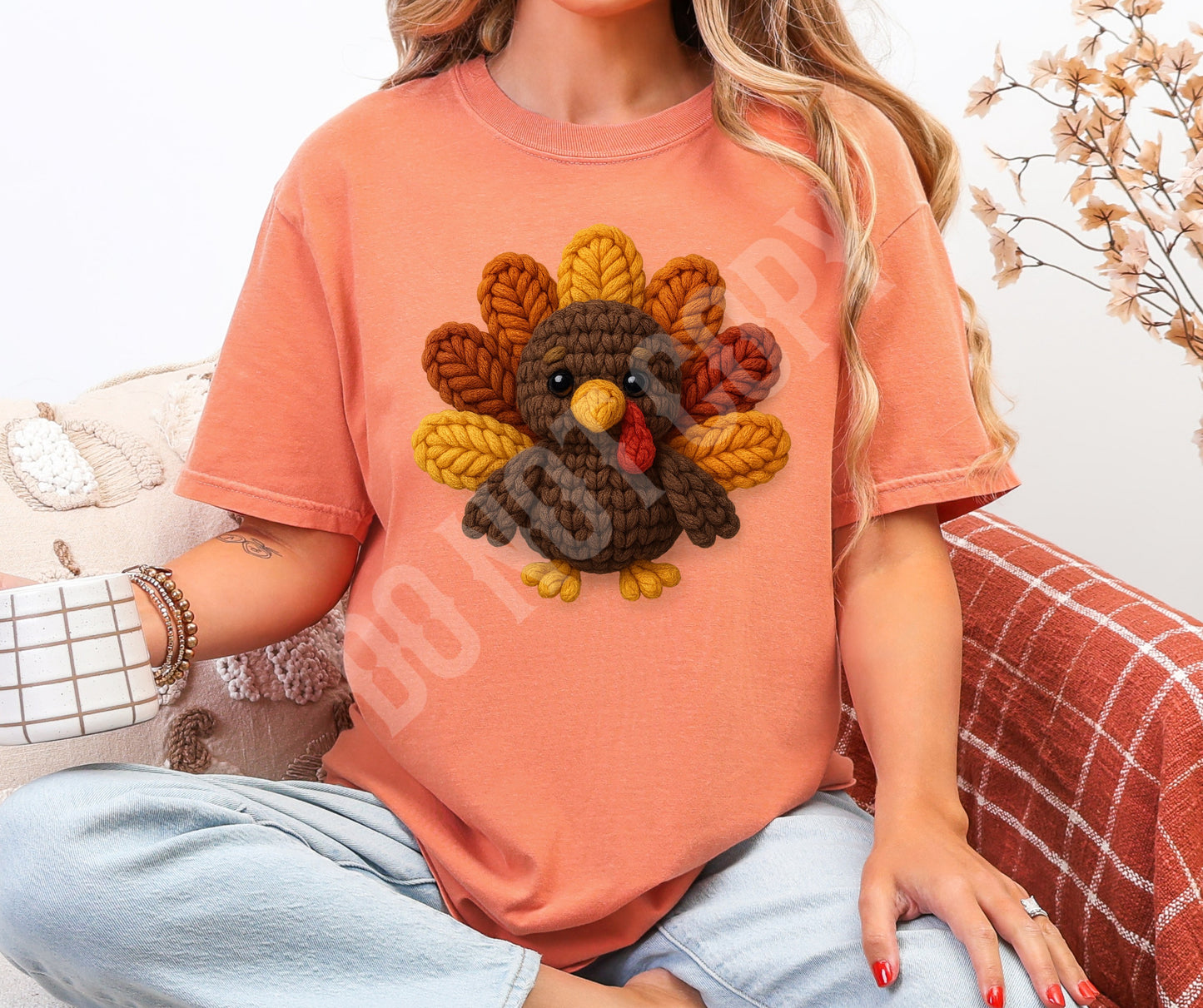 Faux knit turkey