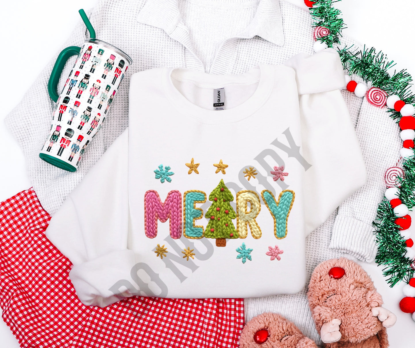 Faux knit merry