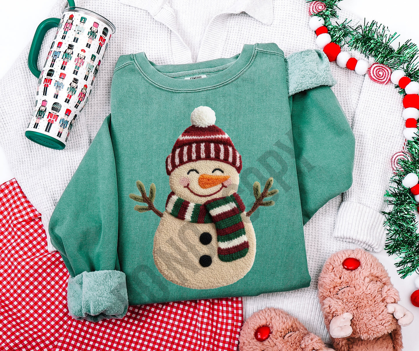 Snowman faux knit