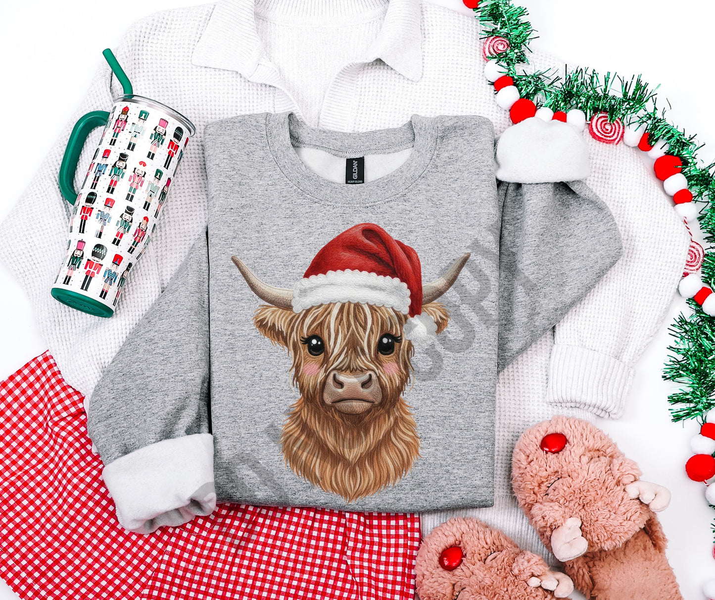 Cow faux knit
