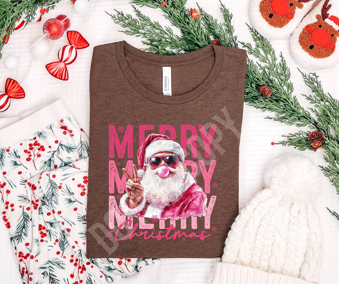 Christmas merry pink