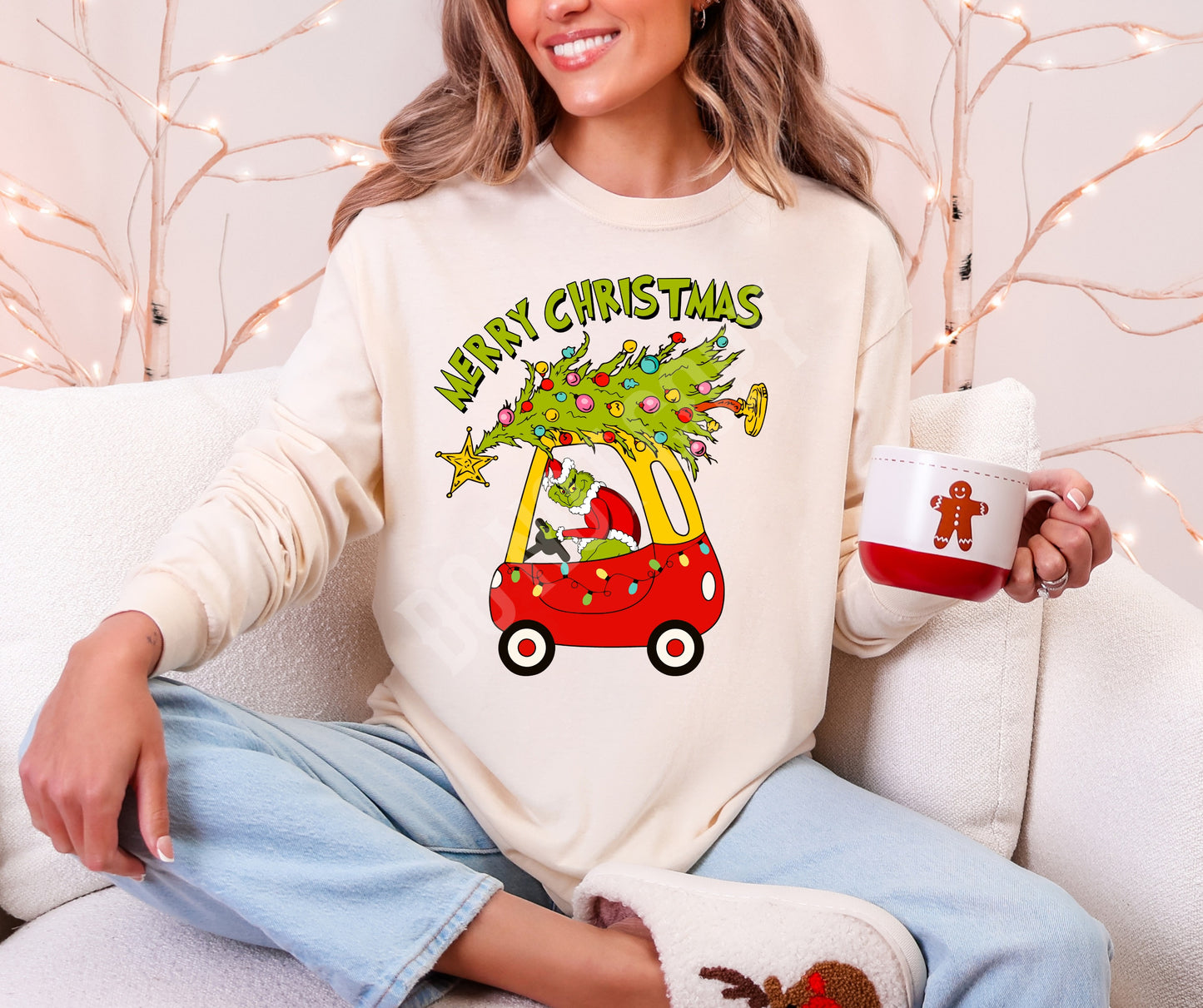 Christmas car green man