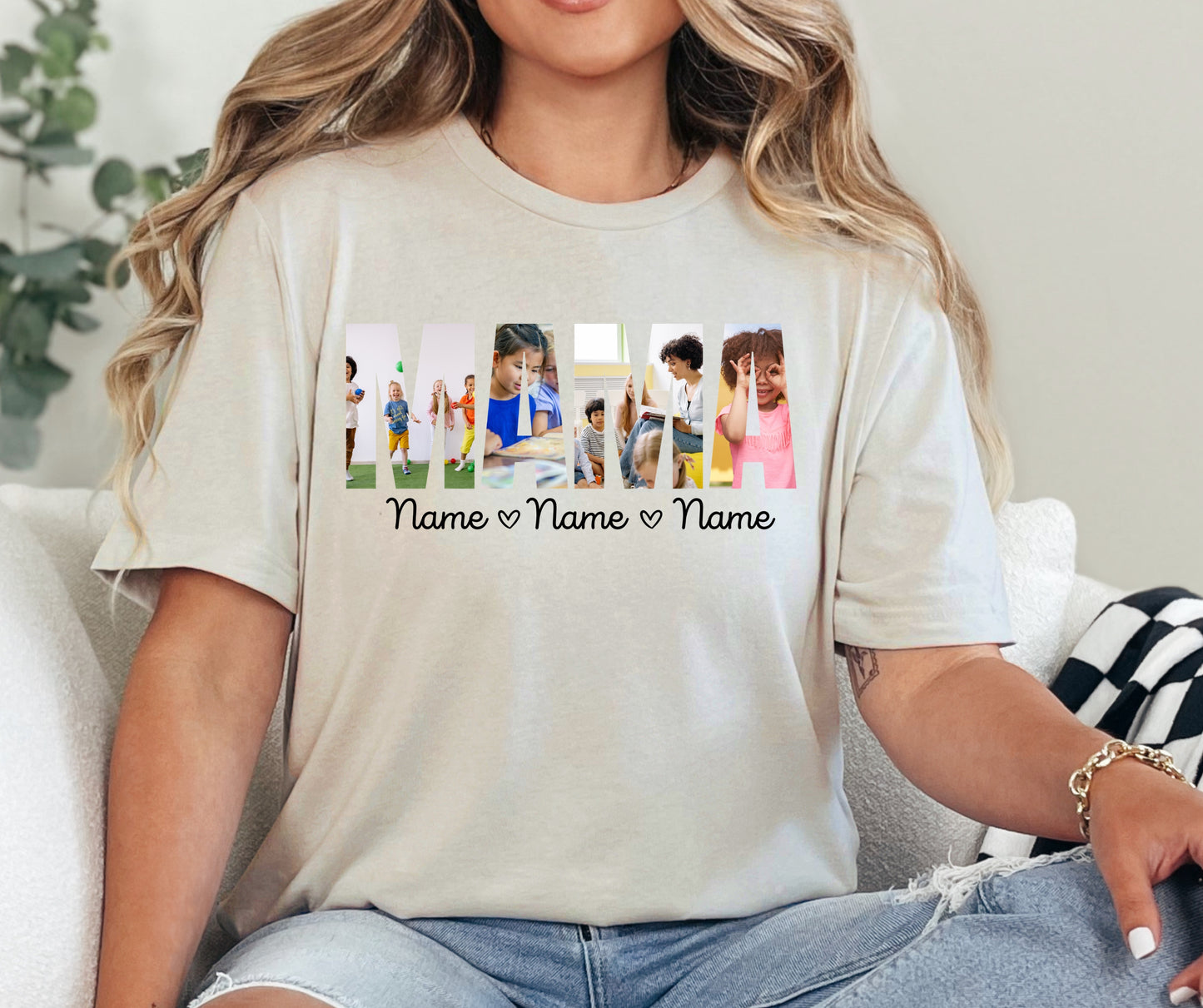 Custom photo name/title + photos + kiddos names