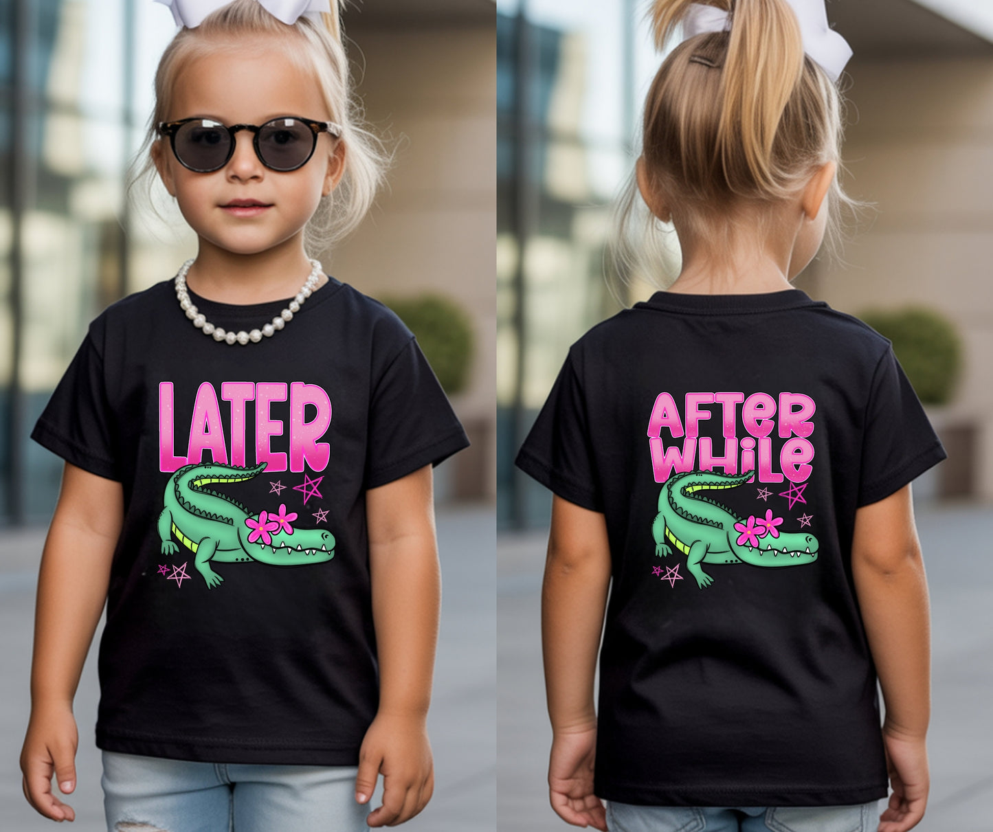 Gator set front back pink
