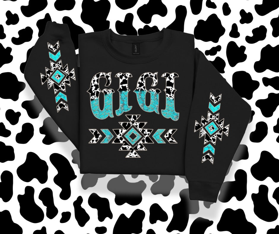 Gigi turquoise with 2 sleeves
