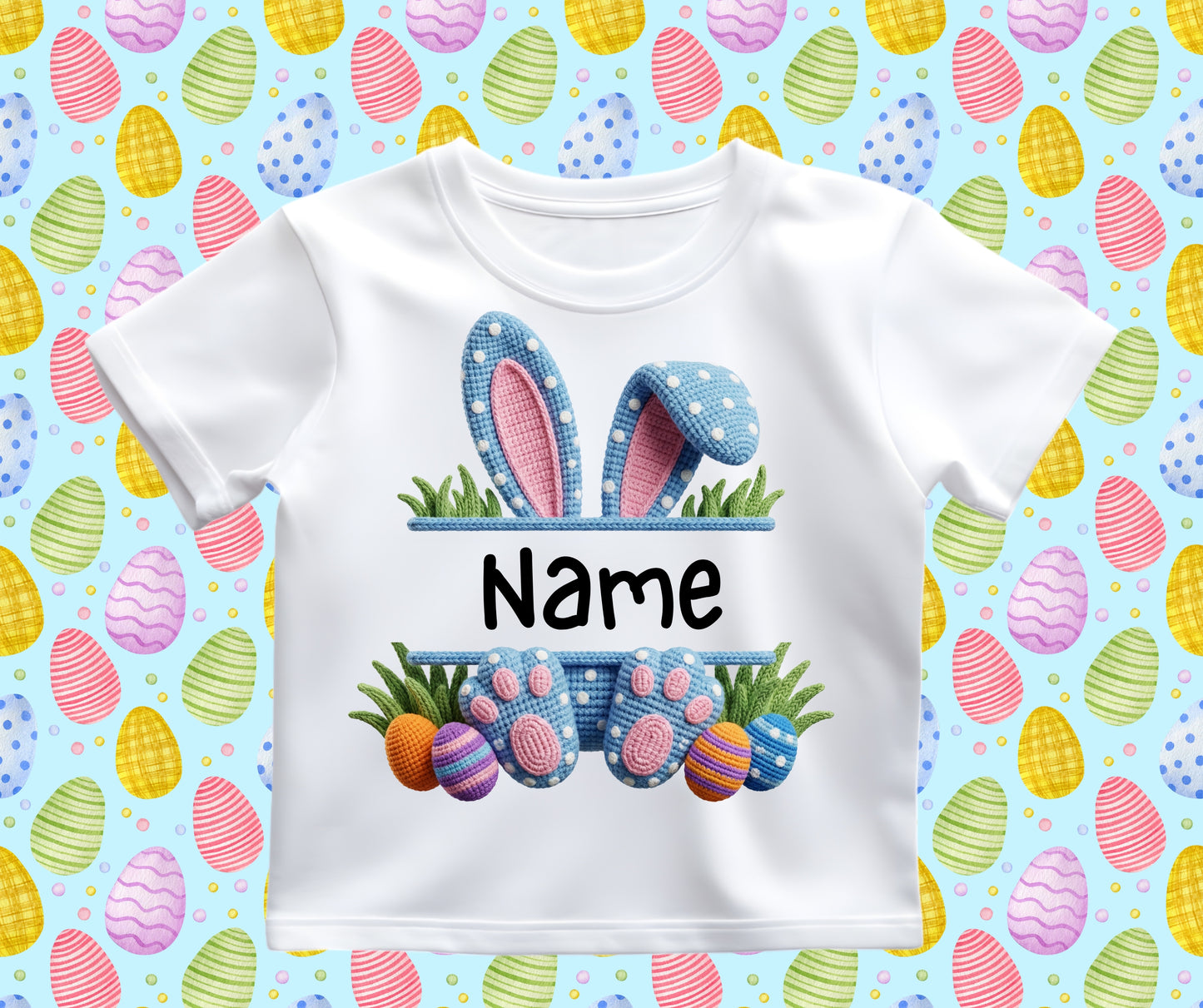 Easter custom name blue