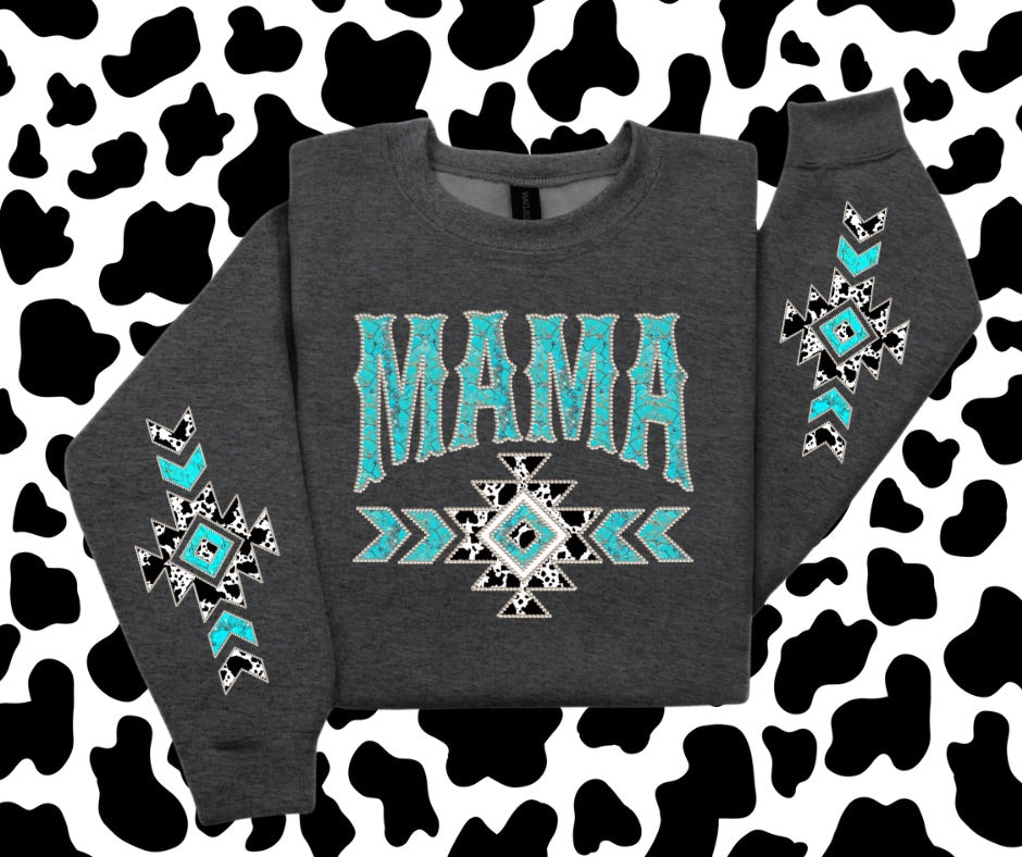 Mama turquoise with 2 sleeves