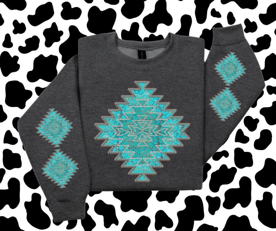 turquoise with 2 sleeves