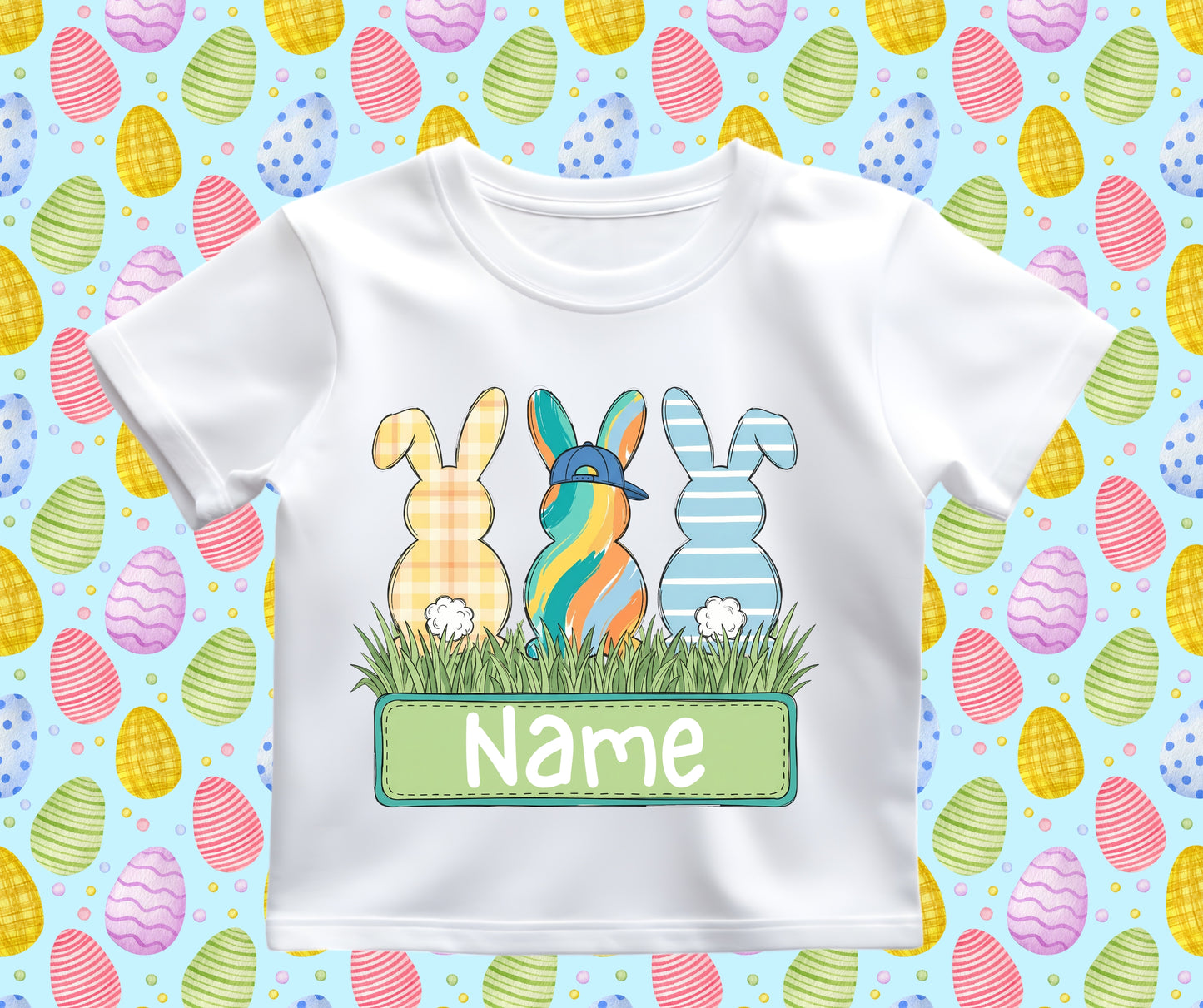 Easter custom name blue