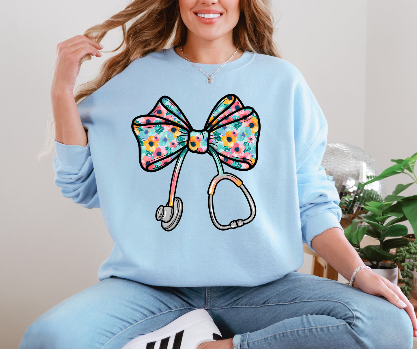 Stethoscope bow floral