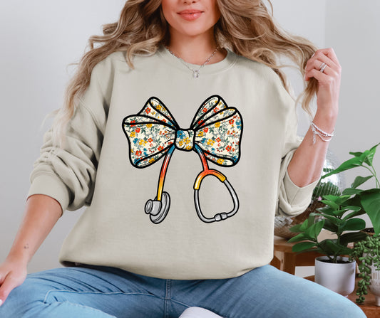 Stethoscope bow floral