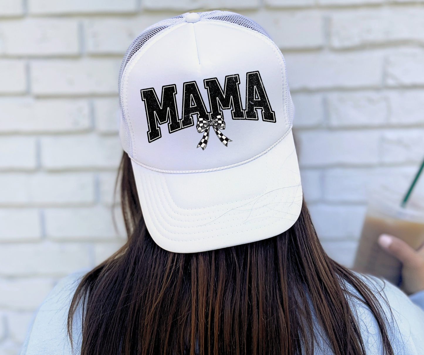 Hat mama checker bow