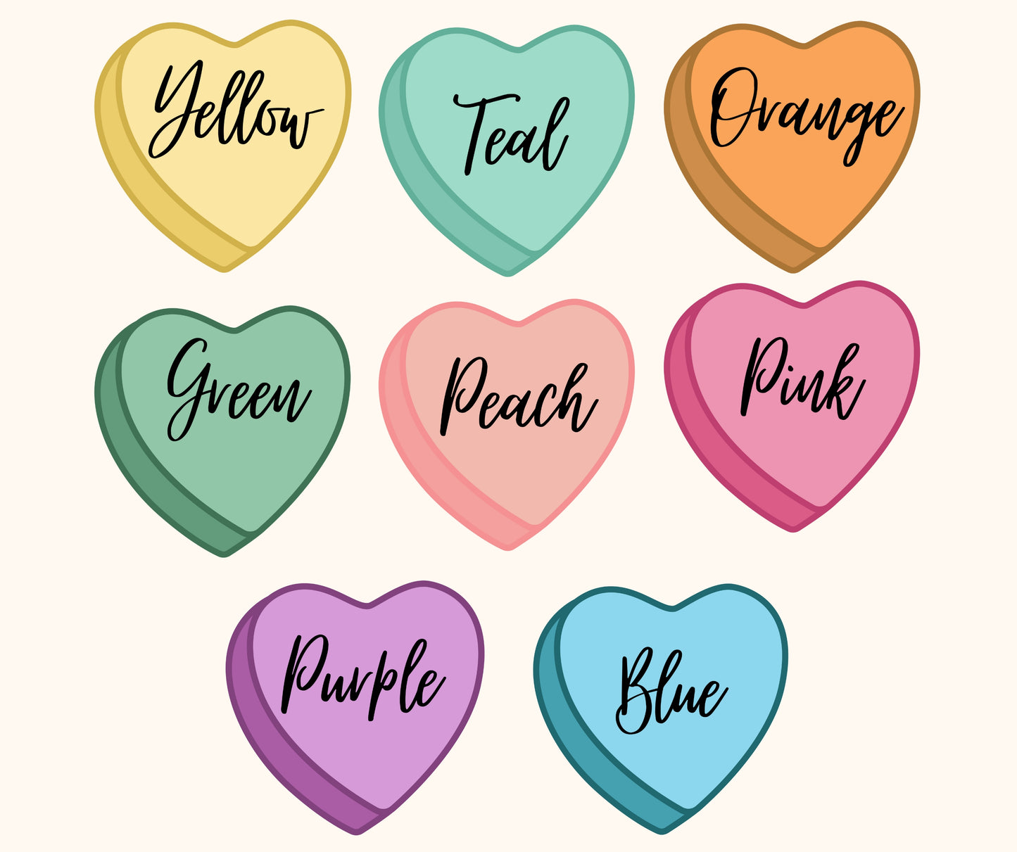 Custom sweethearts black outline