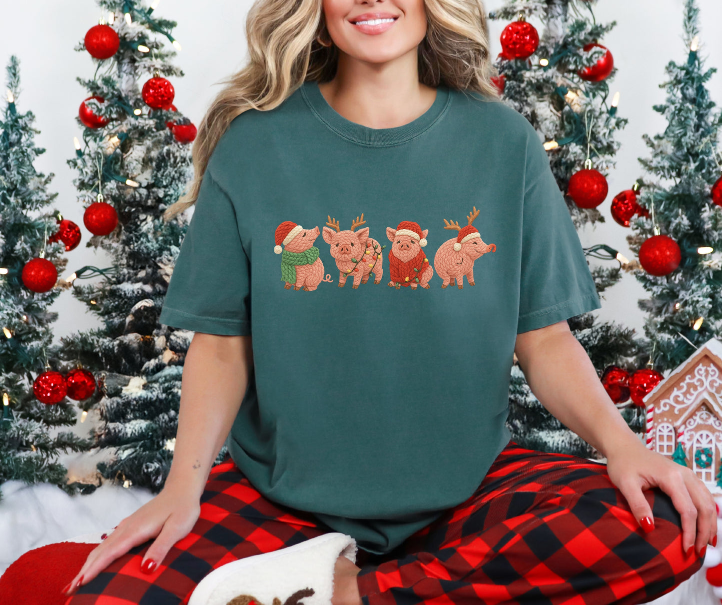 Faux knit pig