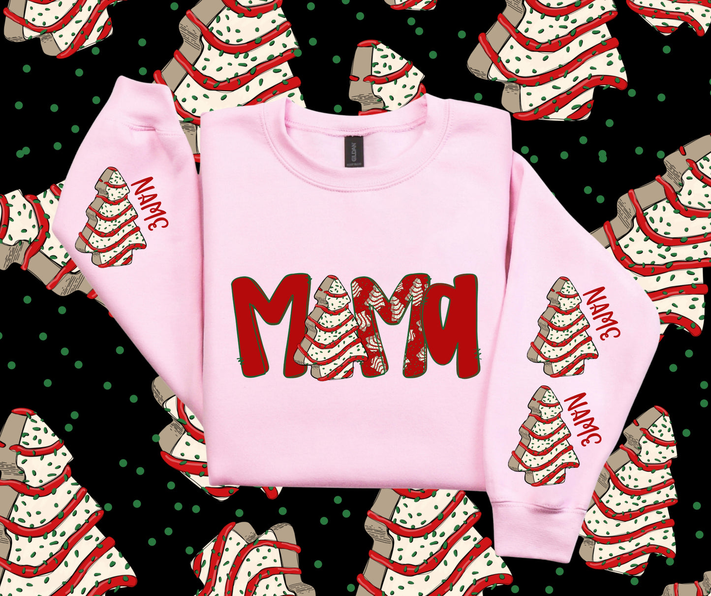 Custom Christmas names trees set
