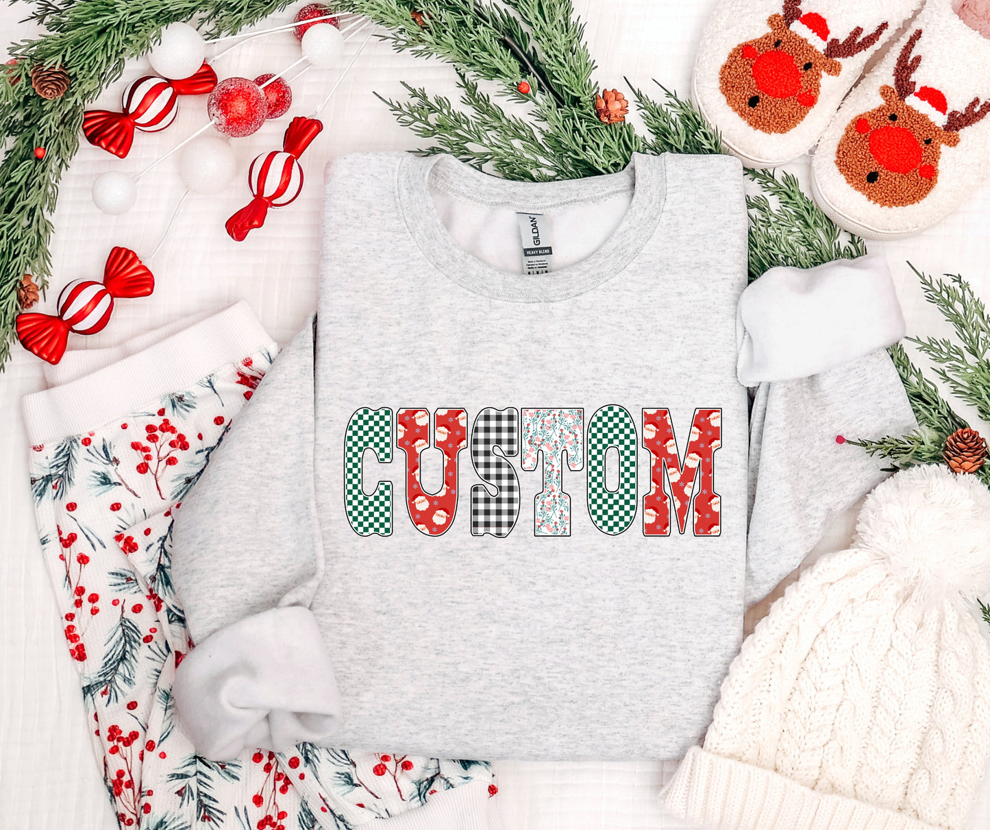 CUSTOM Christmas with or without bow