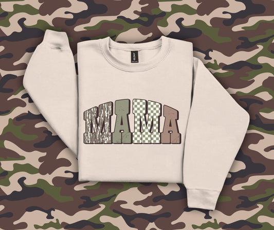 Mama varsity camo collage