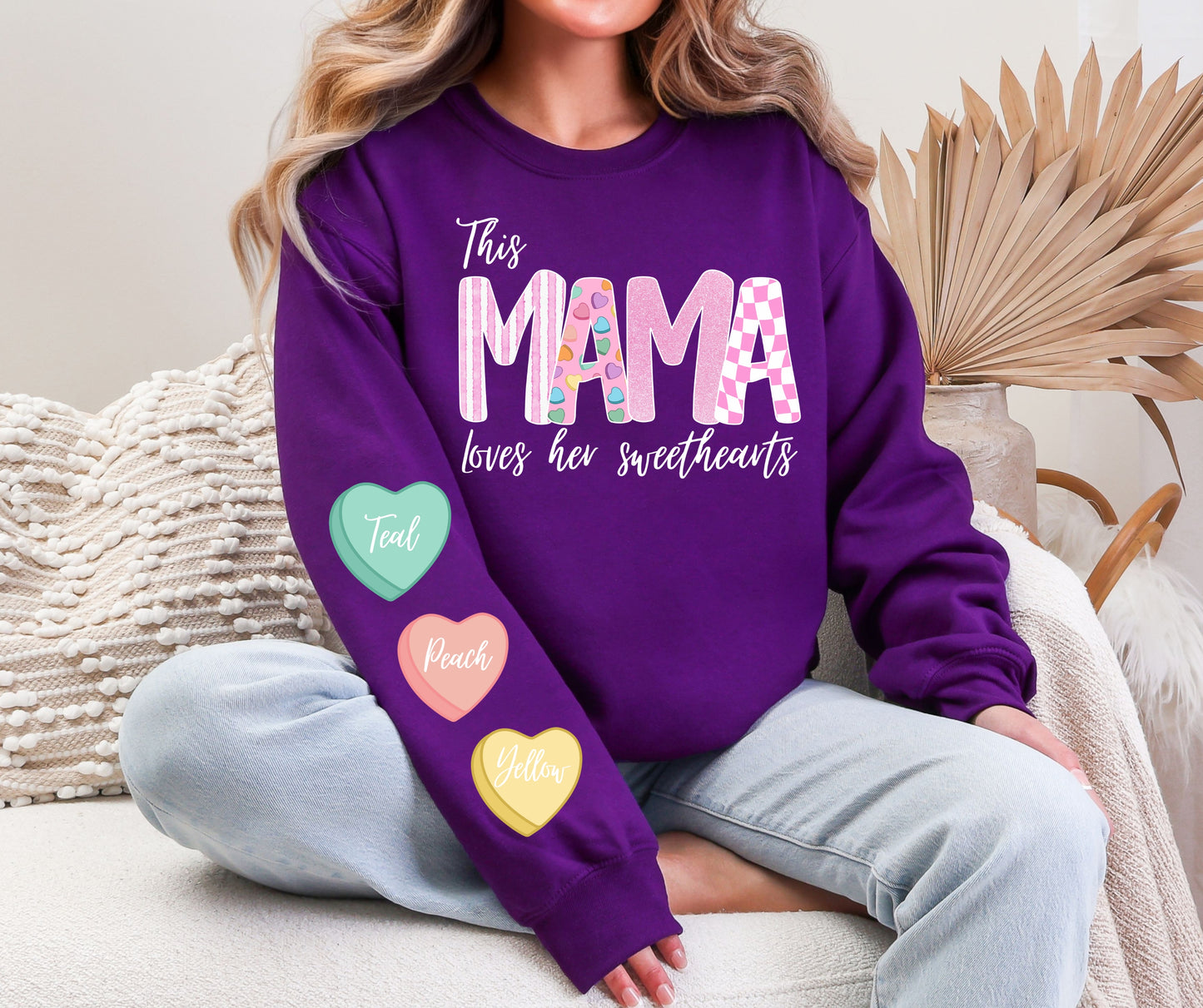 Custom sweethearts white outline