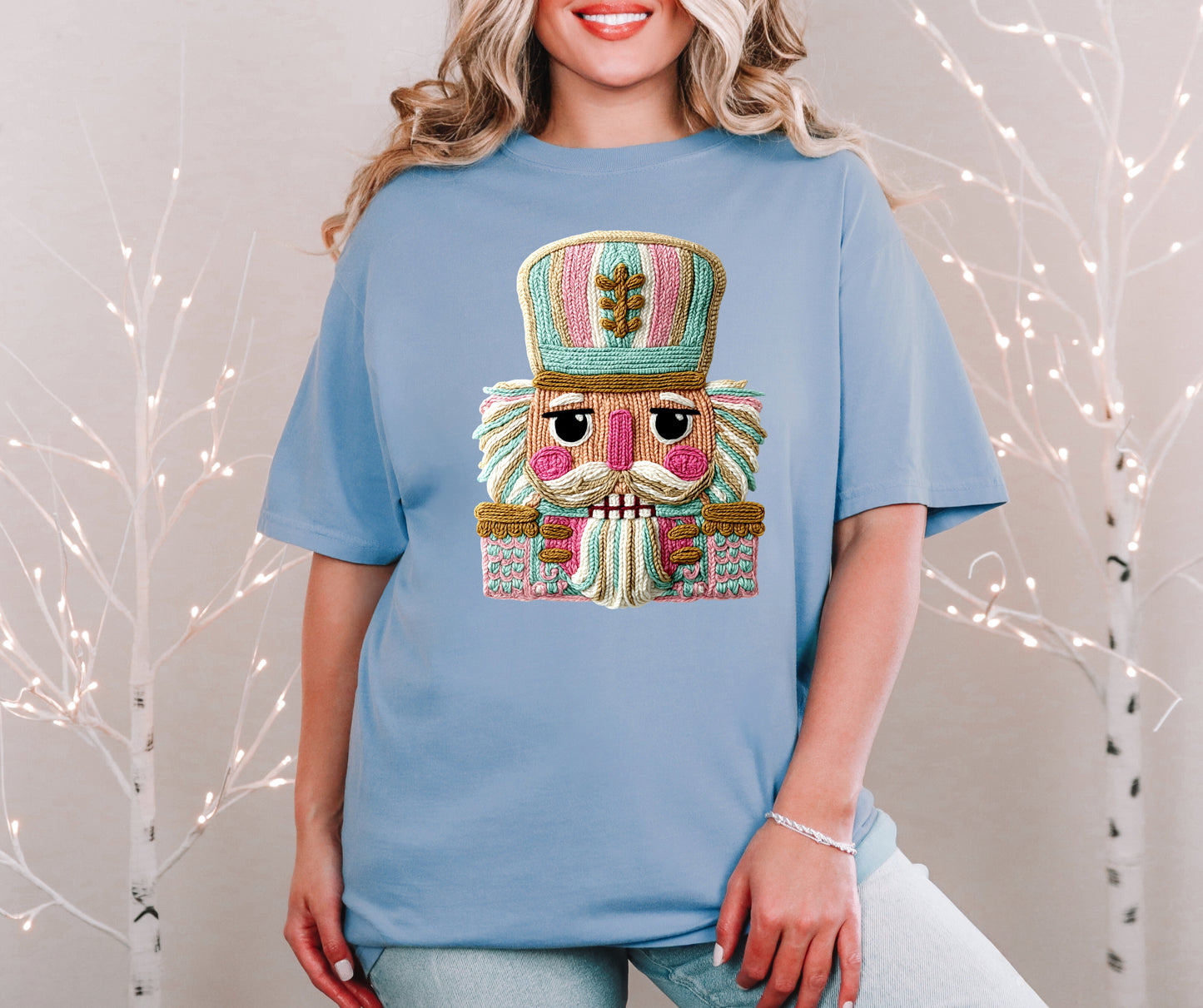 Faux knit nutcracker