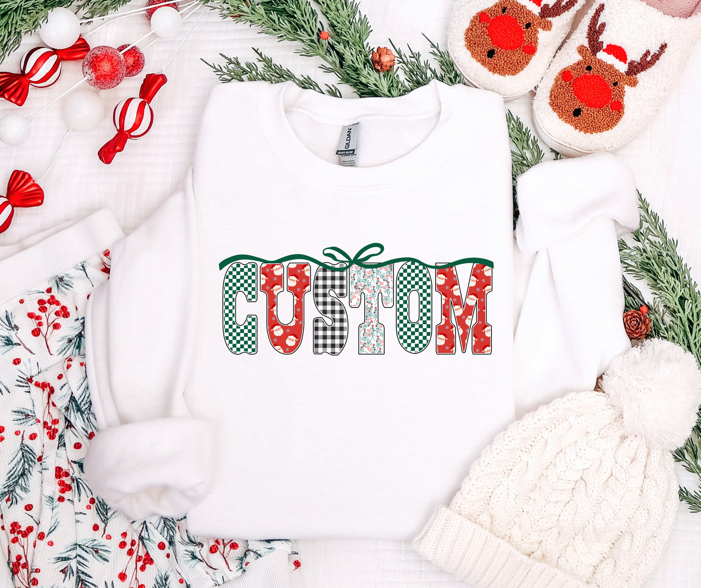 CUSTOM Christmas with or without bow