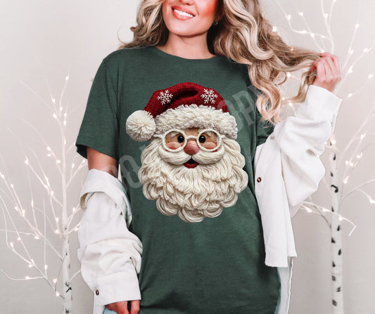 Santa faux knit glasses