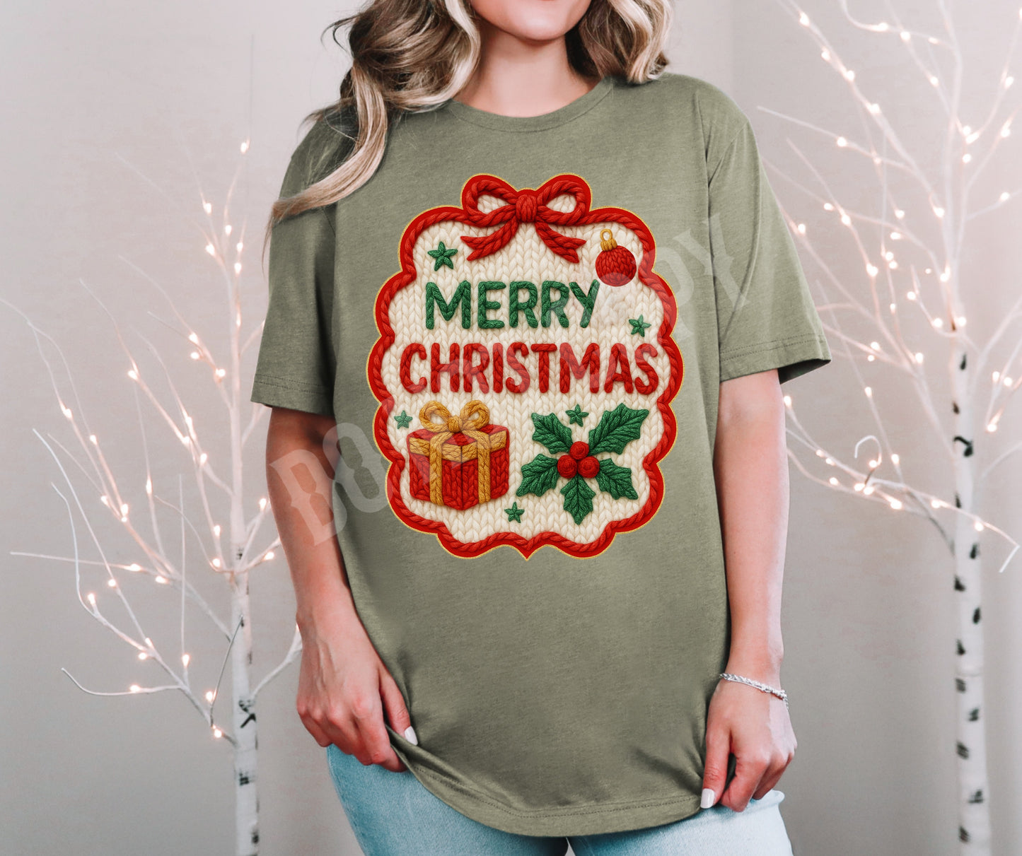 Faux knit merry