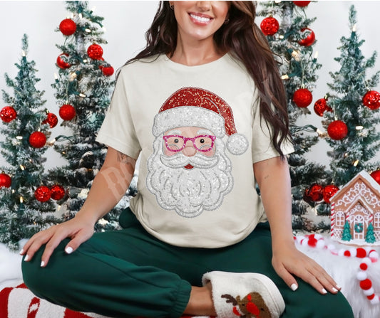 Santa faux glitter