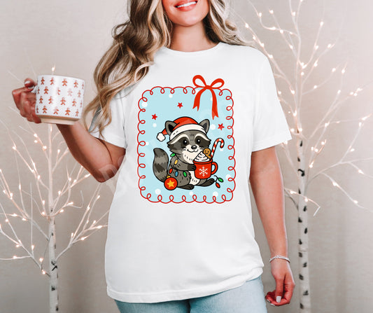 Christmas raccoon