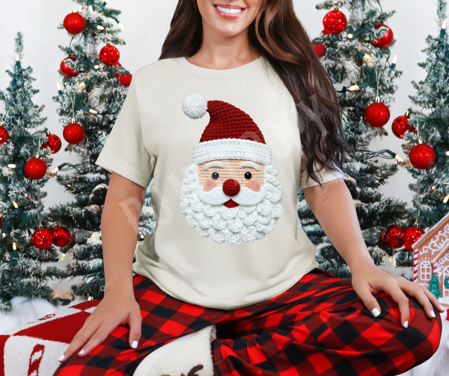 Faux knit Santa