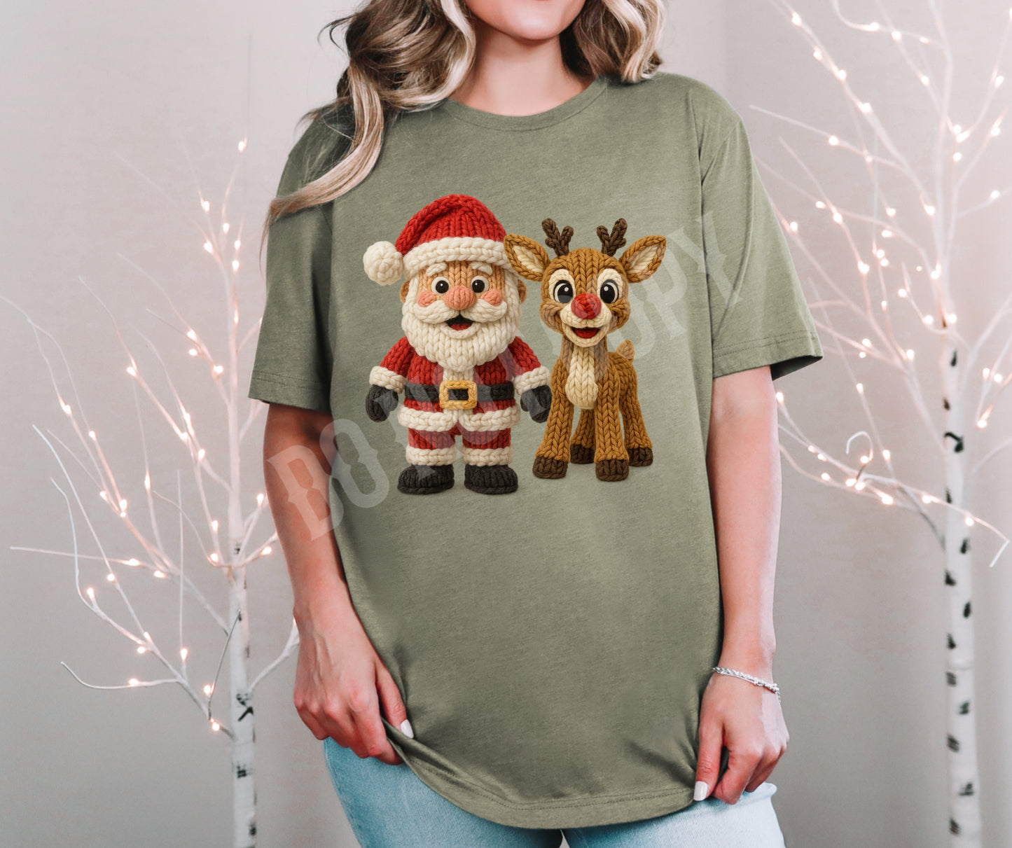 Faux knit Santa