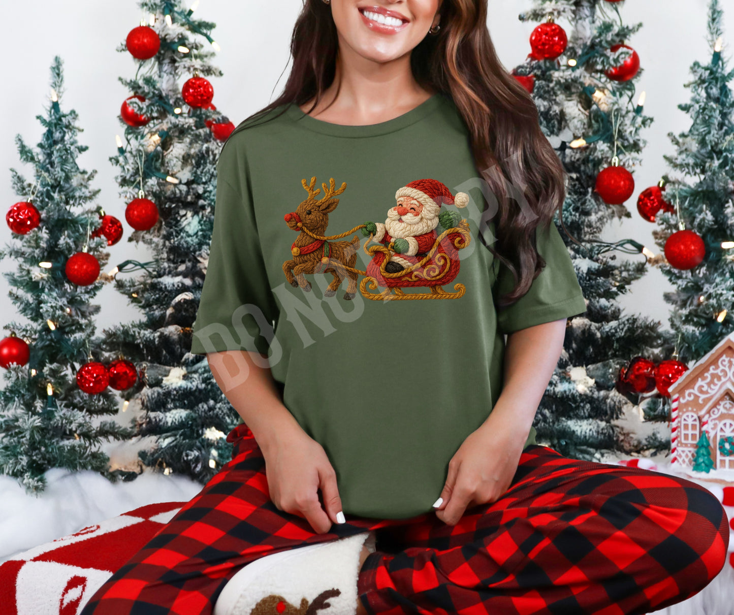 Faux knit Santa