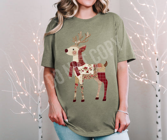Faux appliqué reindeer