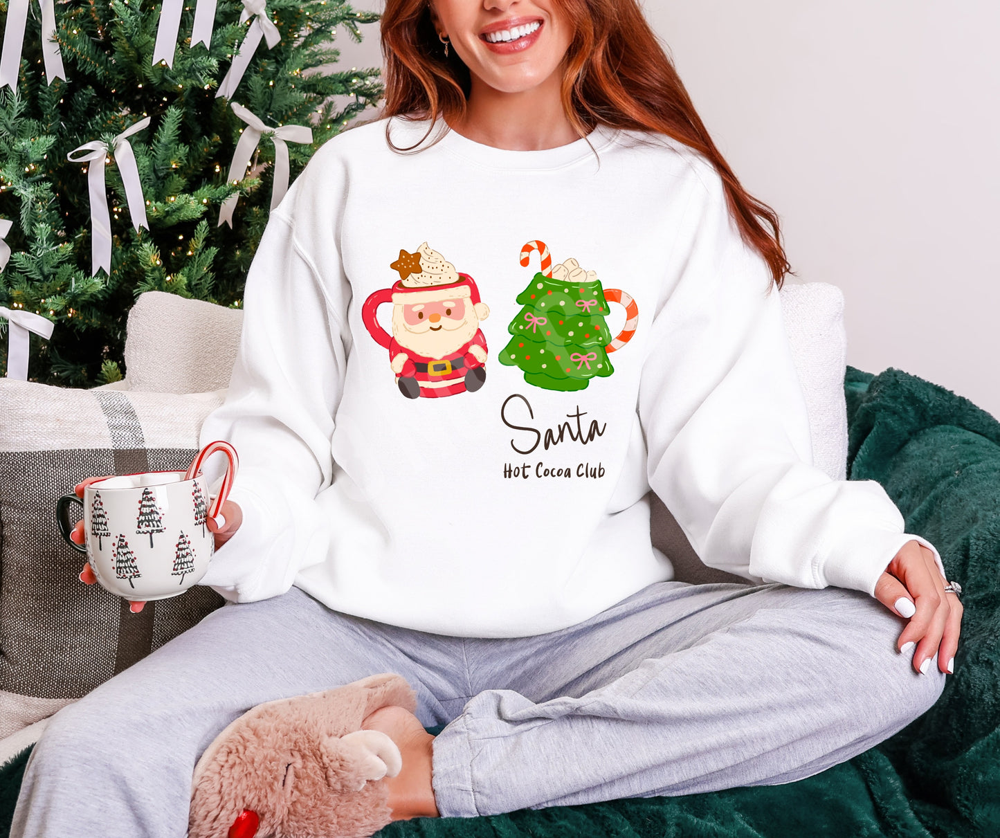 Santa tree mug