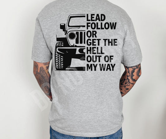 Lead follow or out of way