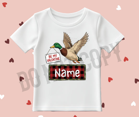 Custom valentine name duck
