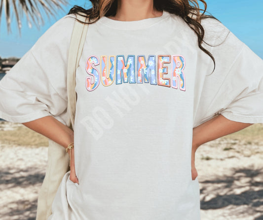 Faux embroidery summer daisy