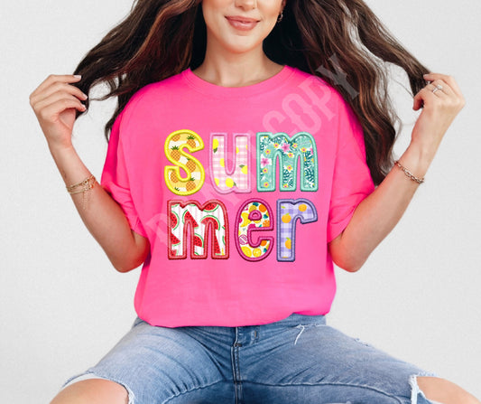 Summer faux embroidery