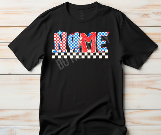 Custom name stars w/ checker foj